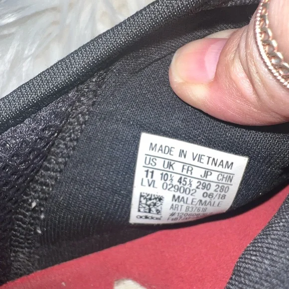 Adidas NMD R1 Core Men’s Black/Solar Red Sneaker Sz 11 - Picture 9 of 12